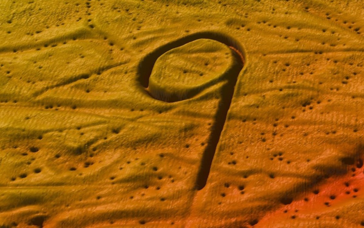 Figur dannet på havbunnen