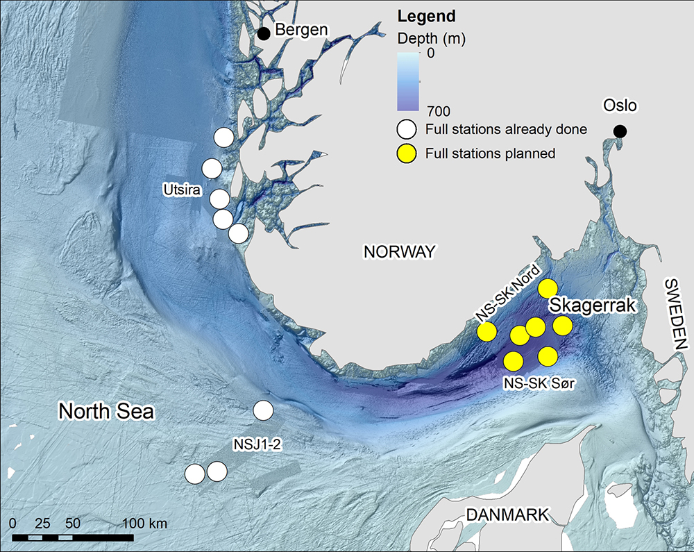 Overview map of the full stations planned for the MAREANO cruise this summer.