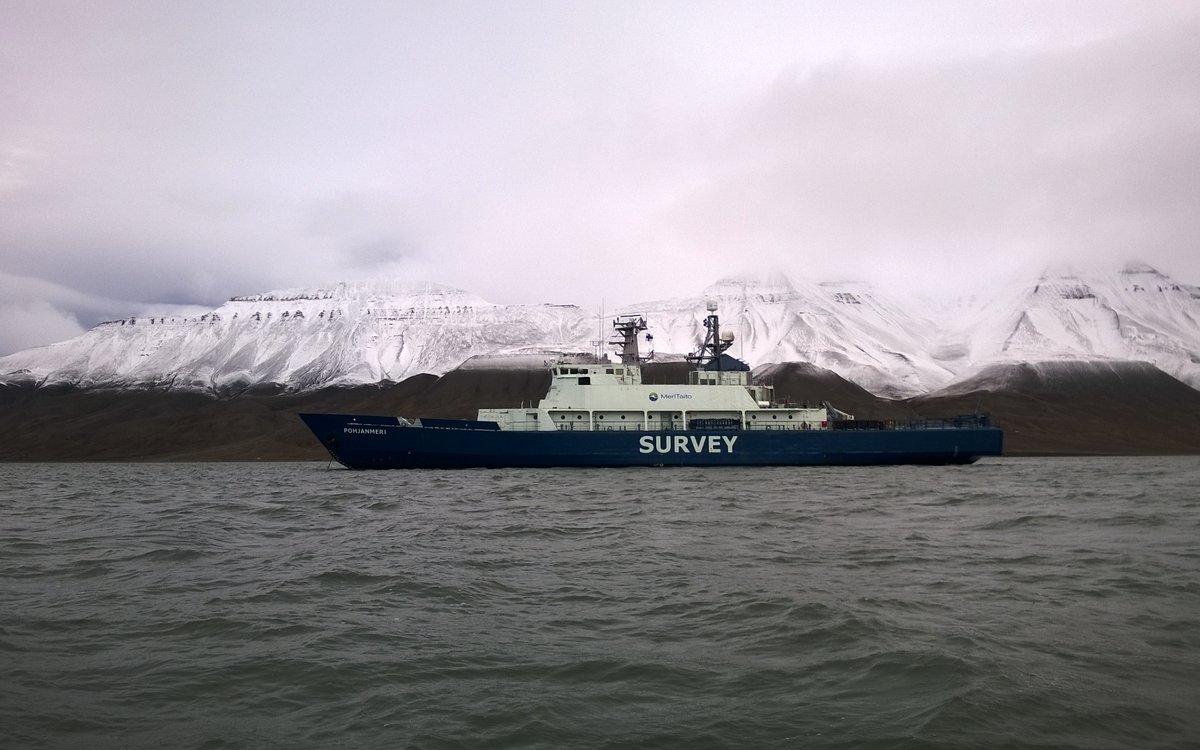 The vessel MPV Pohjanmeri in an Arctic environment. Photo: Arctia Meritaito Ltd.